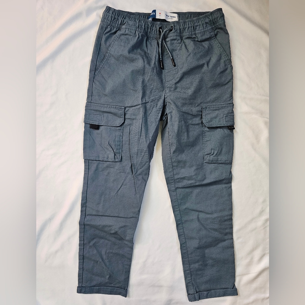 Old Navy Boys Tech Taper Quick Dry Gray Pants- Medium (8)